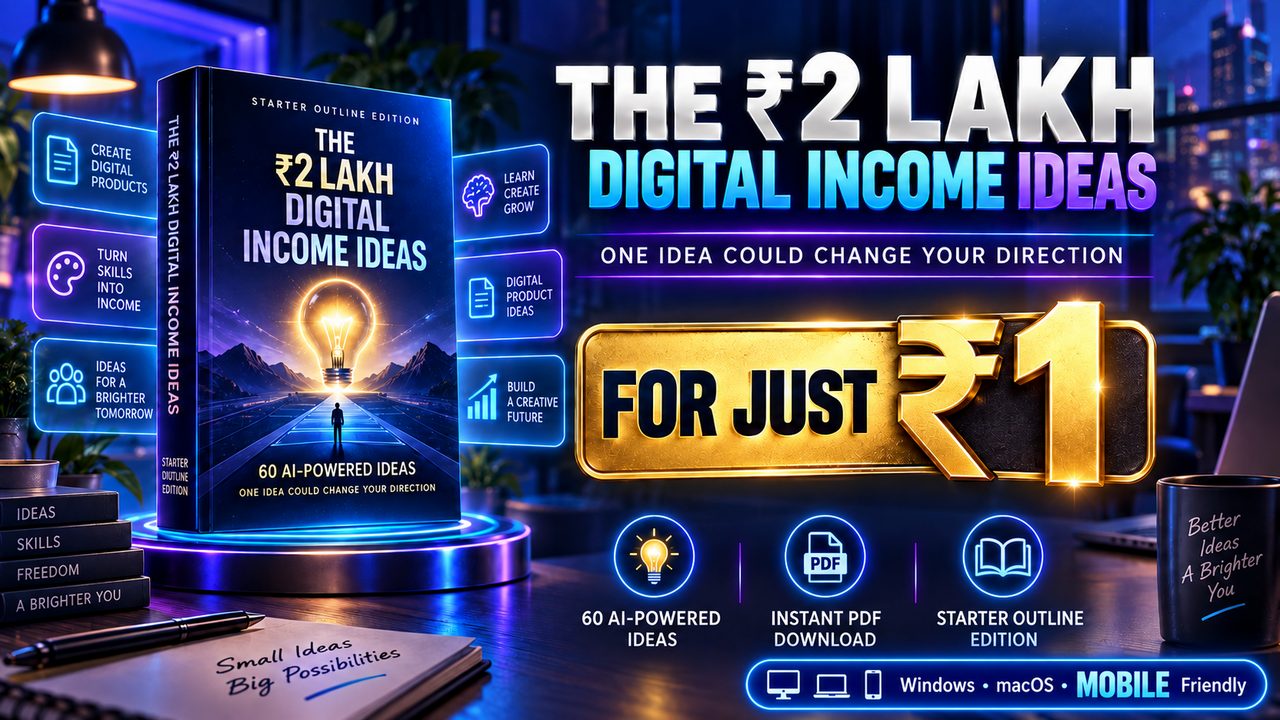 The ₹2 Lakh Digital Income Ideas — For Just ₹1